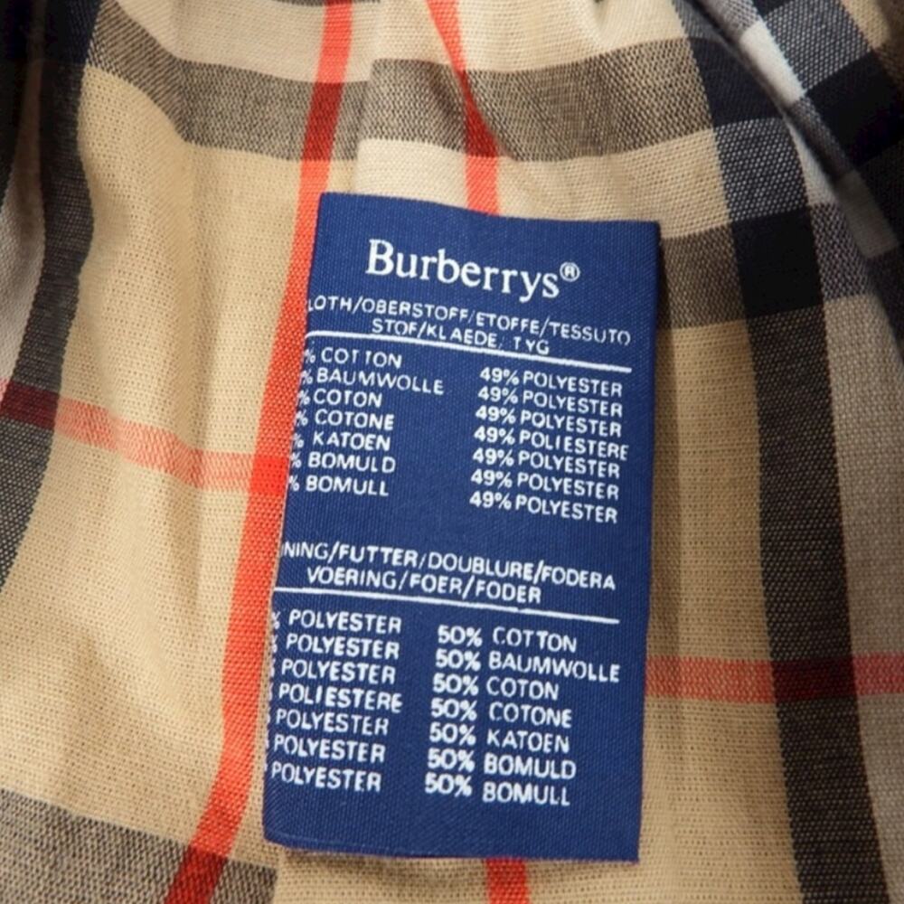 Vintage Burberry Trench Coat Nova Check Lined Beige Long Belted Coat – Size 38 - Picture 6 of 6